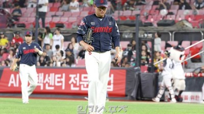 '5이닝 12피안타 8실점' 8연승 박세웅이 어쩌다…선발 4연패 위기 [IS 냉탕]