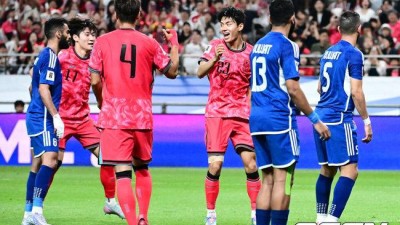 '아쉽다 전진우 데뷔골!' 한국, 쿠웨이트전 선제골 폭발...행운의 자책골로 1-0 리드[오!쎈 현장]