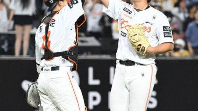 '40승 선착' 한화, KS 우승 확률 50% 확보했다…노시환 부활포→김서현 진땀 SV '두산전 싹쓸이' [대전 리뷰]