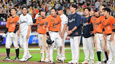'병살타 4개 VS 실책 3개' 미리보는 KS 맞아? LG-한화, 연장전 끝 2-2 무승부…'무리한 홈 쇄도' 한화, 1위 탈환 실패 [대전:스코어]