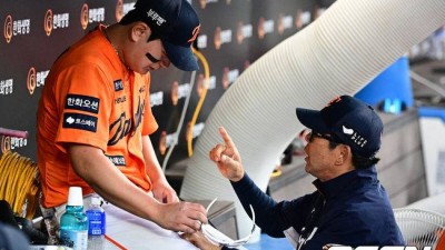 ‘아, 김서현 블론세이브→11회말 홈에서 아웃’ 한화, 1위 탈환 실패…LG-한화, 11회 2-2 무승부 ‘3시간50분 혈투’ [대전 리뷰]