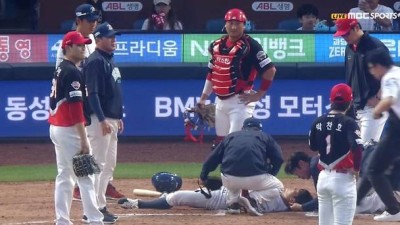9이닝당 볼넷 9.00개, 머리로 향한 직구…좀처럼 잡히지 않는 최지민의 '제구'