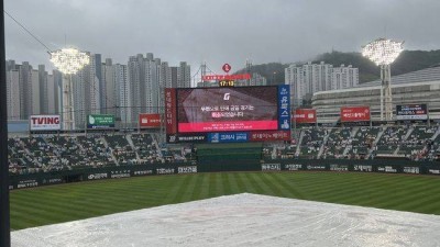 '간헐적으로, 꾸준하게 비예보' 사직 삼성-롯데 우천 취소...22일 선발 박세웅-원태인 맞대결 [오!쎈 부산]