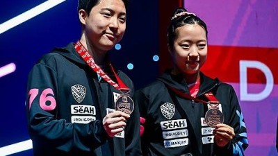 '삐약이'가 해냈다… 신유빈-임종훈, WTT 류블랴나 혼합복식 우승