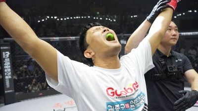 ‘밴쯔에 TKO 승’ 윤형빈, 은퇴 선언... “정경미 너무 걱정 말길”