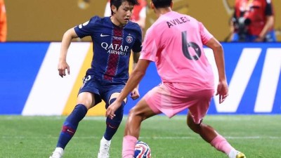 이강인, '황제' 메시 앞에서 환상 전진 패스 뽐냈지만 '출전 짧았다'... PSG, 인터 마이애미 4-0 완파 '클럽 WC 8강행'