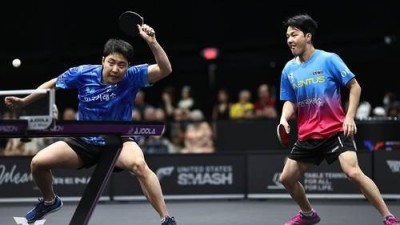 탁구 임종훈-안재현, 세계 1위 또 꺾었다…WTT 미국 스매시 우승