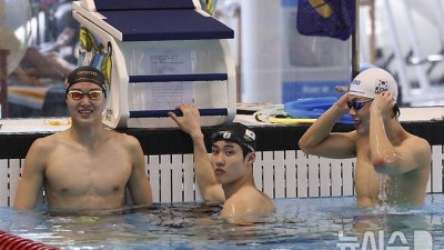 한국 남자 계영 800m, 7분04초68의 3위로 세계선수권 결승행