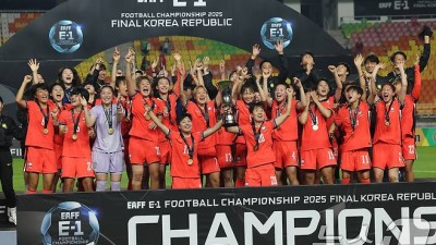 '동아시안컵 우승' 한국 여자축구, FIFA 세계랭킹 21위 유지