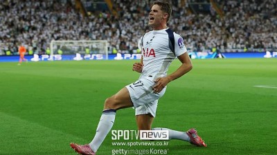 [전반 REVIEW] '손흥민 없는' 토트넘, 뮌헨전과 다르다!…슈퍼컵에서 PSG 압도→전반 1-0 리드