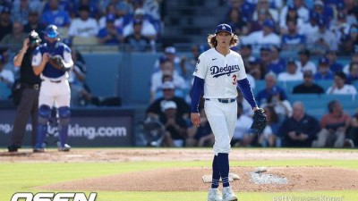 '최고 159.4km' 글래스노, 6이닝 KKKKKKKK 무실점 역투에도 다저스 위기 [NLDS4]