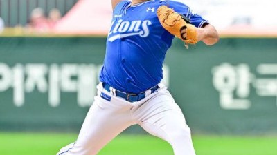 삼성 2차전 패전 위기다...‘사흘 휴식’ 가라비토 단추 풀어헤치고 QS 역투했지만, 타선 응답 없었다 [준PO2]