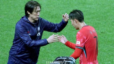 '또' 교체된 손흥민, 홍명보호 출전 시간이 급격하게 줄고 있다