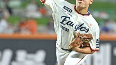 '이러니 국대 승선이지' 한화 특급루키 컨디션 좋구나, 153km KK 이재원-한동희 압도…채은성 한동희 홈런 쳤다 [MD대전]