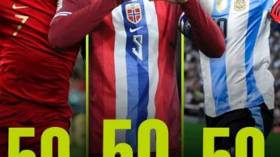 메시·호날두보다 훨씬 빠르다, 이런 괴물 '또' 없었다... '불과 46경기 만에' 홀란, 역대급 기록 세웠다