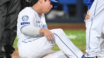 '이럴수가' 삼성 초대형 악재 터졌다, 김영웅 극심한 허리 통증 호소해 교체[준PO 현장]