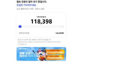 예매창도 못 들어가…한화-삼성 플레이오프 티켓 예매 폭주