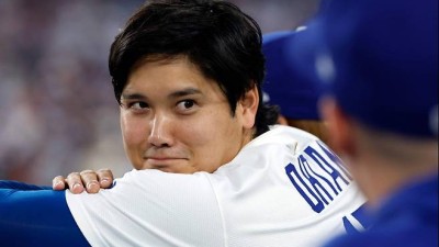 '커쇼·로하스도 놀랐다' 가을 침묵 오타니, 프리 배팅에서 150m 특대 홈런 폭발 '쇼타임'