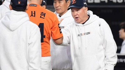 이기고도 웃지 못했다...김경문 감독, 마무리 교체 결단 내리나 김서현 살릴 길 모색하겠다 [PO1 현장]
