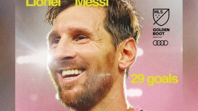 [오피셜] 손흥민 지원 받던 부앙가 넘어섰다...'최종전 해트트릭' 29골 19도움 메시, MLS 득점왕 최초 수상