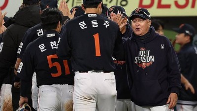 김경문 한화 감독 문동주 너무 잘 던져…내일 김서현도 대기