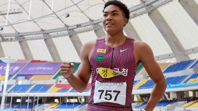 김국영도 소름 돋았다…19살 나마디 조엘진, 韓 육상 염원 '10초 벽' 허물까→고교 때보다 떨리네요 전국체전 '실업 3관왕' 우뚝