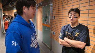 “(한국시리즈에) 간 김에 꼭 우승하길” 강민호, 손아섭에게 전한 진심 [PO5]