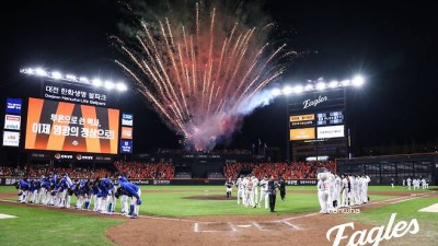 졌는데 진행했던 회장님 지원 불꽃쇼...5차전은 진짜 축포였다 [PO5]