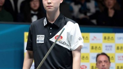 '10대 돌풍' 김영원, '레전드' 산체스에 짜릿한 역전승...351일 만에 PBA 2승