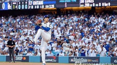 '피곤해 보이는' 오타니, 선발로 1회 무실점-첫타석 볼넷 출루