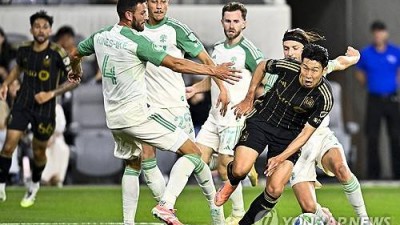 손흥민 3초 만에 4~5명 돌파 '축신짤' 생성→LAFC, PO 서부 준결승 진출 보인다…오스틴에 1차전 2-1 신승