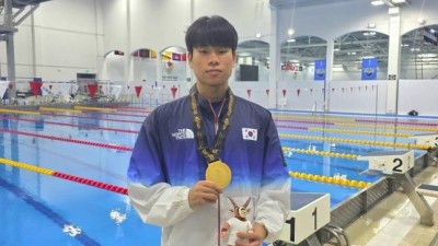 중국 또 와장창 와르르…韓 고등학생 ‘금빛’ 스트로크에 무너져 “고승우 아시아청소년대회 3관왕 압도적 레이스”