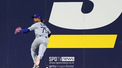 야구 오래하면서 처음 봅니다…왜 공이 담장에 끼나,  토론토의 절망