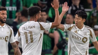 LAFC 손흥민, 플레이오프 오스틴FC전 1골 1도움…시즌 10호골