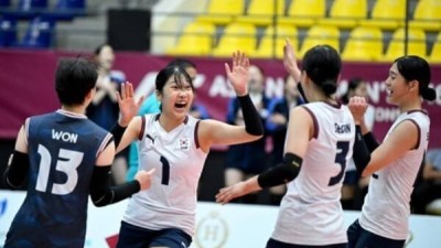 제 2의 김연경 탄생하나? 한국 U-16 여자대표팀, 카타르 꺾고 8강 진출...캡틴 손서연 맹활약