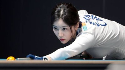 대이변 발생! '라이징 스타' 정수빈, 32강서 '여제' 잡고 천적 등극…김가영은 '16강→32강 연속 탈락' 쓴맛