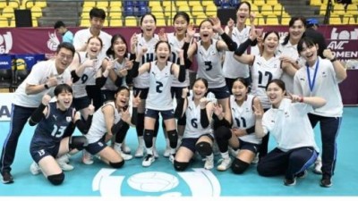 '완벽한 3-0' 한국 U-16 여자 배구, 준결승서 일본과 대전…세계선수권 티켓 확정