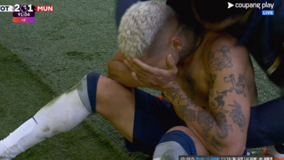 ‘흥민이 형 내가 해냈어’ 히샬리송, 감격의 오열 세리머니 펼쳤는데…돌아온 건 '극장 동점골'