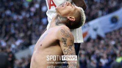 英 BBC 떴다, 히샬리송 상의탈의 ‘오열’→이상한 무승부…토트넘 홈에서 또 못 이겨