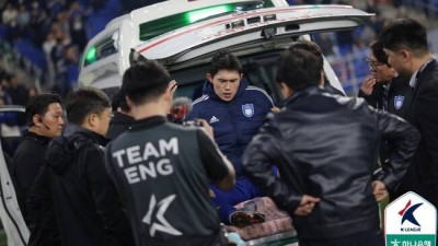 [k1.live] ‘숨쉬기도 어려워해...’ 이동경, 응급차 타고 병원 후송...갈비뼈 골절 부상