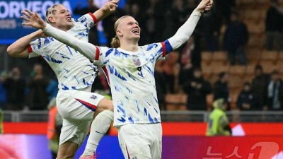홀란드 앞세운 노르웨이, 28년 만에 월드컵 본선 복귀