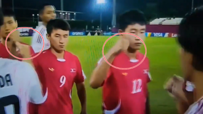 '충격의 주먹질' 북한 U-17, 전 세계에 찍혔다…'하이파이브 대신 펀치' 도발해놓고 일본에 승부차기 탈락