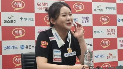 '우승세트 8-8서 미끌' 김민아 이럴거면 7세트 안왔지, 그래도 강지은 축하해