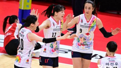 ‘자네테 도운 정호영’ 꼴찌 정관장, 페퍼저축은행 세 번 울렸다...4연패 탈출 성공 [MD광주]