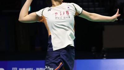 왕중왕전도 승승장구 안세영, 미야카지에 2-0 완승…4강 확정