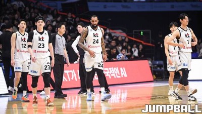 “사이즈가 안 맞아서···” 원정 유니폼 착용한 KT, 마블 유니폼 입지 못한 사연은?