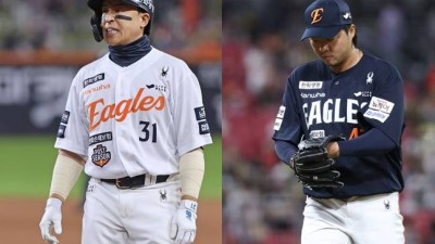 '안치홍-이태양 보내고 15억 벌었는데' 손아섭-김범수 계약 언제쯤? 한화의 복잡한 '샐러리캡 변수'