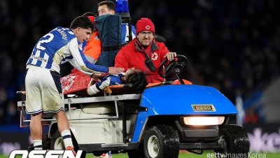 '日 축구 산산조각 나기 일보직전' 구보, 두 발로 못 걸었다→햄스트링 부상+복귀 시점 미정... 일본, 북중미WC 초비상
