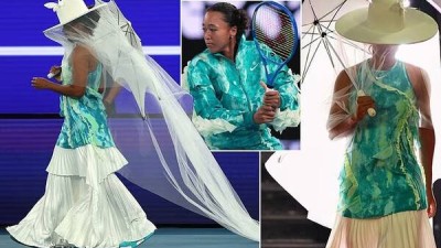 바지 벗는 순간 술렁, 이게 패션쇼장이야?...일본 혼혈 테니스 스타, 파격 패션에 폭발적 반응 감각 남달라