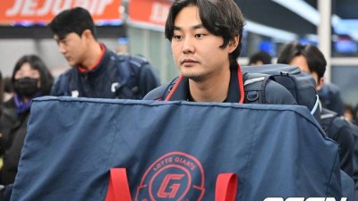'아내 김지연 씨 폭로→이혼 암시' 롯데 정철원, 침묵의 캠프 출국길...구단도 상황 예의주시 [오!쎈 부산]